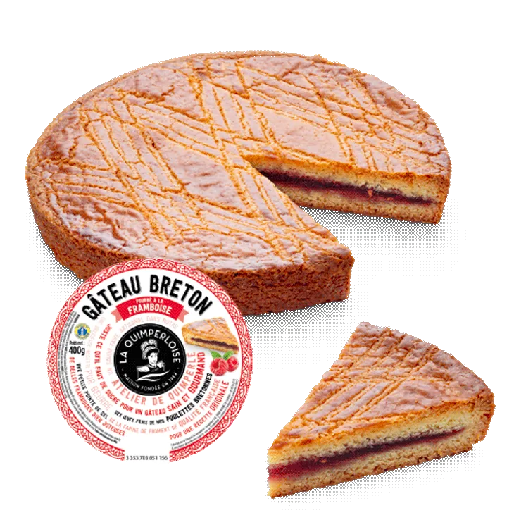 Gâteau breton fourré à la framboise