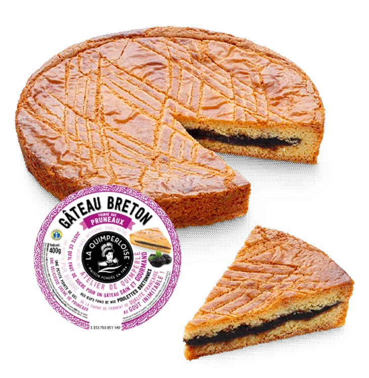 Gâteau breton fourré aux pruneaux