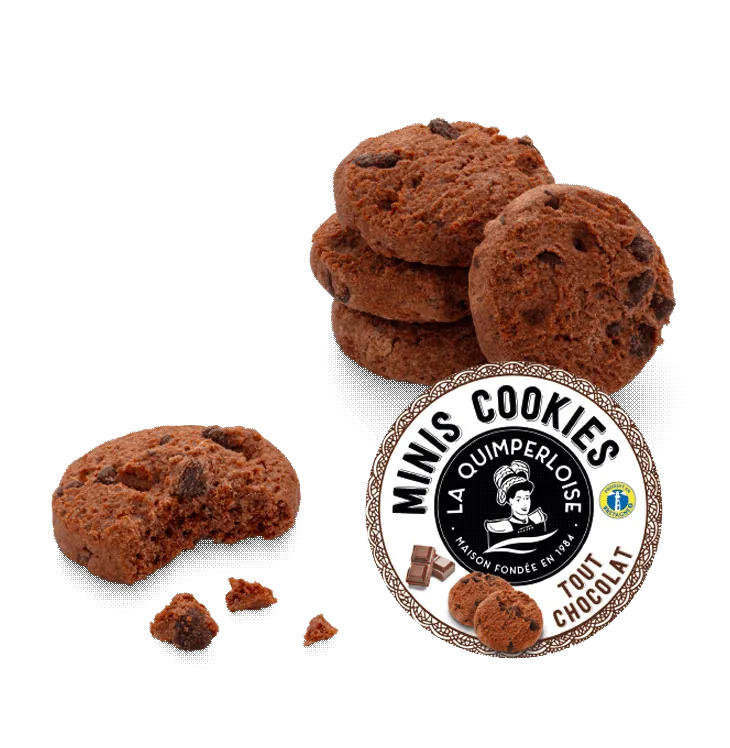 Mini cookies tout chocolat