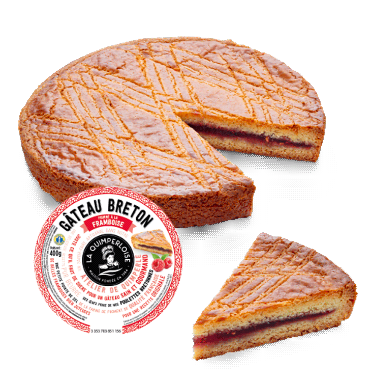 Gâteau breton fourré à la framboise