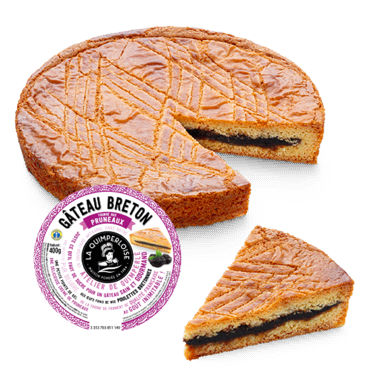 Gâteau breton fourré aux pruneaux