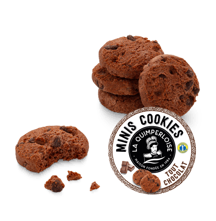 Mini cookies tout chocolat